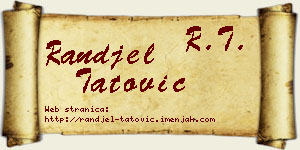 Ranđel Tatović vizit kartica